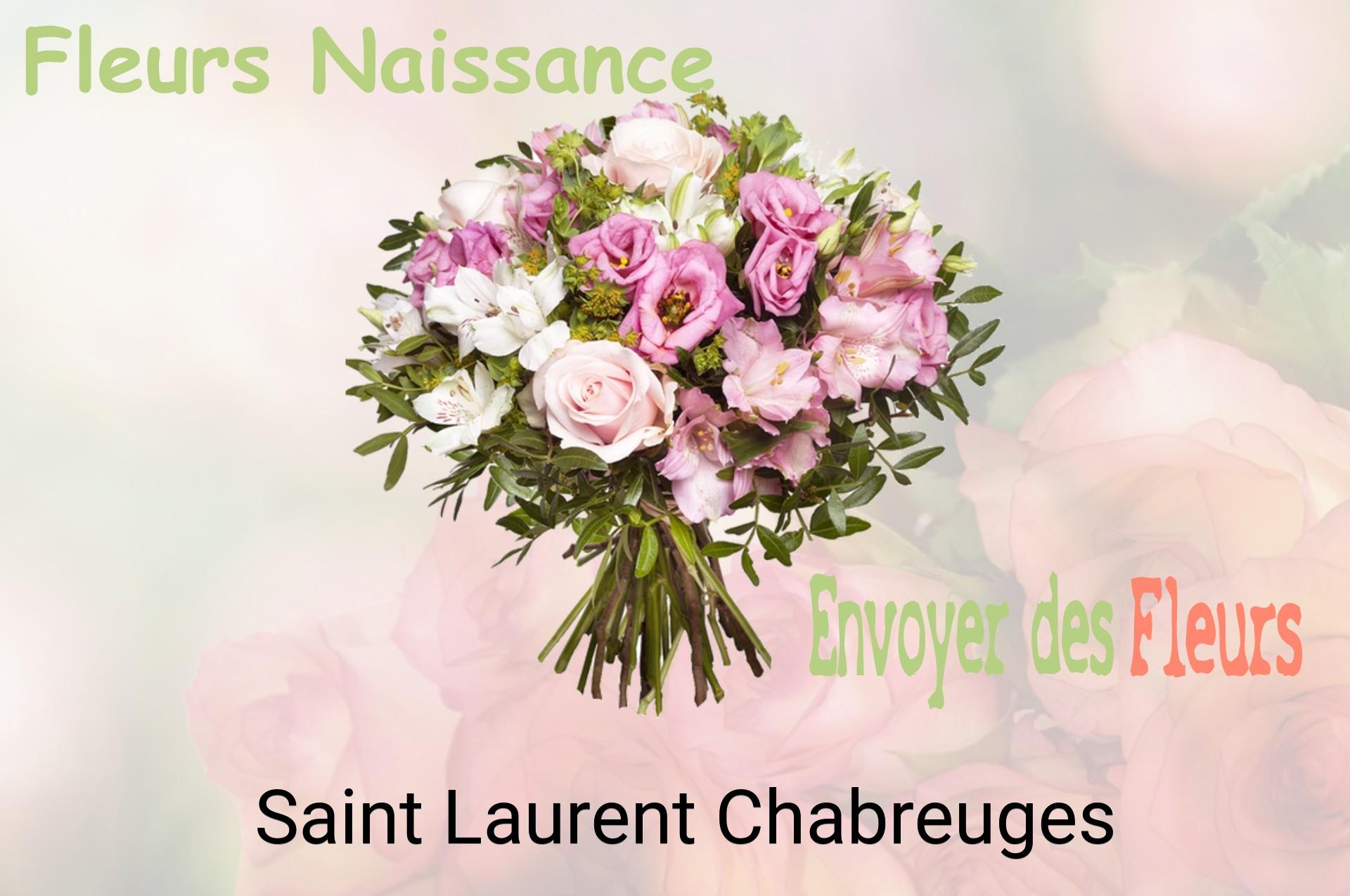 Bouquet de fleurs de naissance livré à Saint-Laurent-Chabreuges