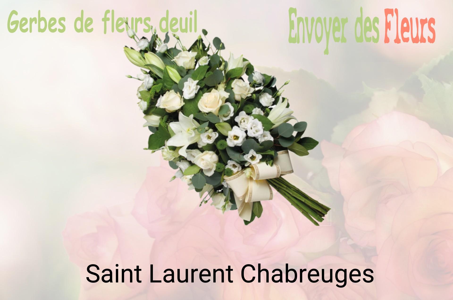 Gerbe de fleurs de deuil livrée à Saint-Laurent-Chabreuges